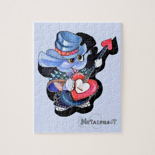 Metalfant Heart Guitar Puzzle Legpuzzel (Verticaal)