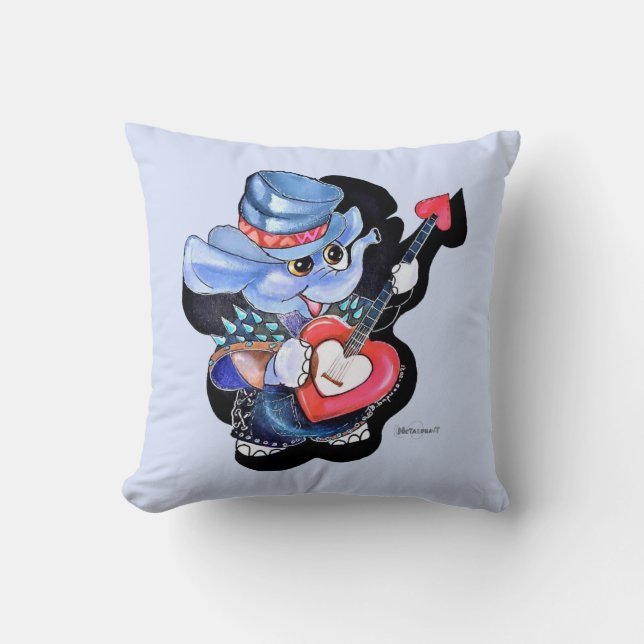 Metalfant Heart Guitar Sierkussen (Voorkant)