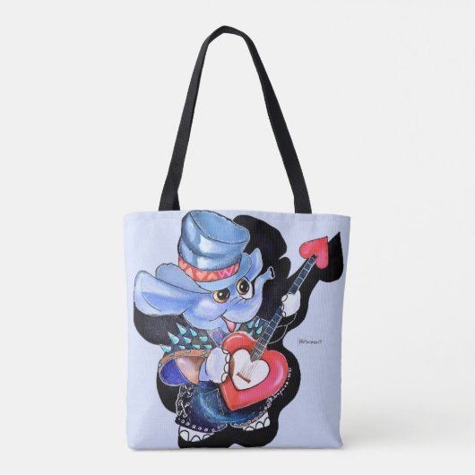 Metalfant Heart Guitar Tas of Cross-body Bag (Achterkant)