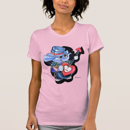 Metalfant Heart Guitar Women's Slim Fit T-shirt (Voorkant)