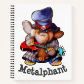 Metalfant met gitaar Spiral notebook Notitieboek (Voorkant)
