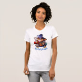 Metalfant met gitaar Women's Slim Fit T-Shirt (Voorkant volledig)
