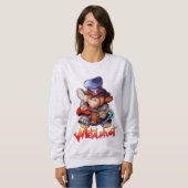 Metalfant met gitaar Women's Sweatshirt (Voorkant volledig)
