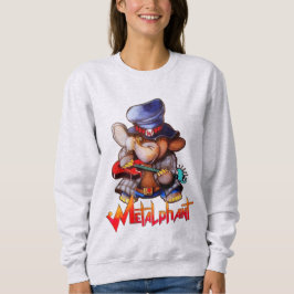 Metalfant met gitaar Women's Sweatshirt