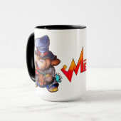 Metalfant met gitaarMok Mok (Voorkant links)