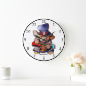 Metalfant met gitaarwandklok - acryl grote klok (Huis)