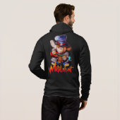 Metalfant met Guitar Adult Front Zip Hoodie (Achterkant volledig)