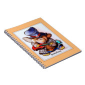 Metalfant met Guitar Art Spiral-laptop - klein Notitieboek (Rechterzijde)