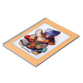 Metalfant met Guitar Art Spiral-laptop - klein Notitieboek (Linkerzijde)