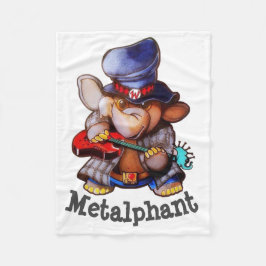 Metalfant met Guitar Fleece Blanket Deken