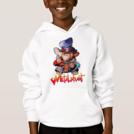 Metalfant met Guitar Kind Pullover Hoodie