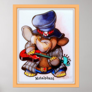 Metalfant met Guitar-Poster - verschillende maten Poster