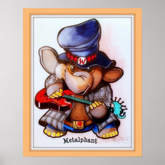 Metalfant met Guitar-Poster - verschillende maten Poster (Voorkant)