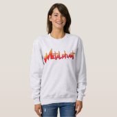 Metalfant met Guitar Women's Sweatshirt 2-design (Voorkant volledig)