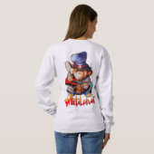 Metalfant met Guitar Women's Sweatshirt 2-design (Achterkant volledig)