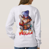 Metalfant met Guitar Women's Sweatshirt 2-design (Achterkant)