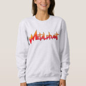 Metalfant met Guitar Women's Sweatshirt 2-design (Voorkant)
