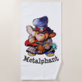 Metalfant met keukendoek voor gitaarbedekking - Eé Strandlaken (Voorkant)