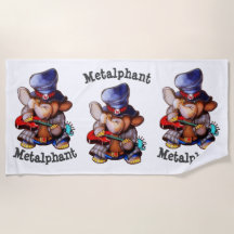 Metalfant met keukendoek voor gitaarbedekking - Me