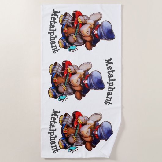 Metalfant met keukendoek voor gitaarbedekking - Me Strandlaken (Voorkant)