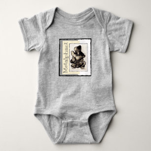 Metalfant Metal Baby Bodysuit - grijs
