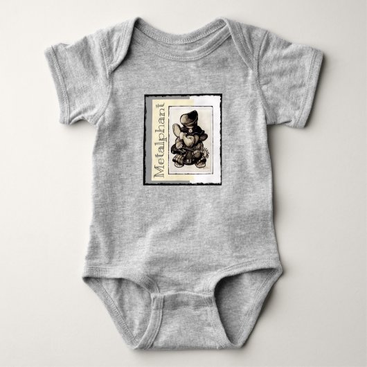 Metalfant Metal Baby Bodysuit - grijs (Voorkant)
