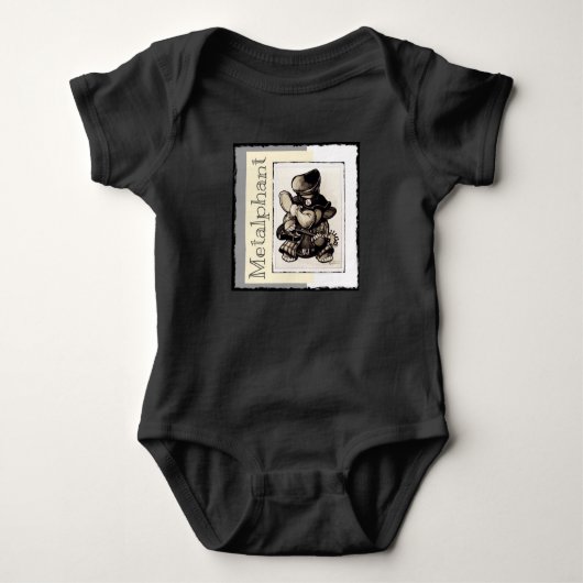 Metalfant Metal Baby Bodysuit - zwart (Voorkant)