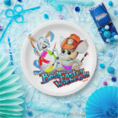 Metalfant paaspapier Bord (wit) (Feest)