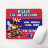 Metalfant voor President 2024 Muismat rood (Met muis)