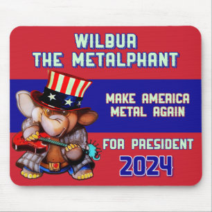 Metalfant voor President 2024 Muismat rood