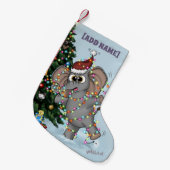 Metalfant Wilbur in licht Stocking Kleine Kerstsok (Voorkant (Hangend))