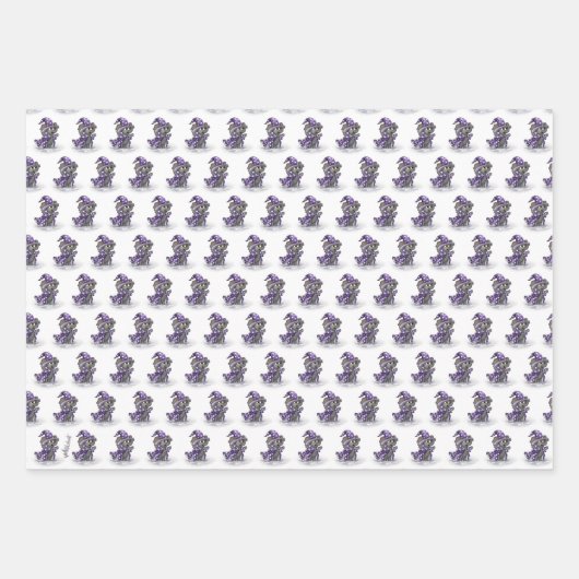 Metalfant Wilbur in lichte papiervellen met onmidd Inpakpapier Vel (Voorkant 3)