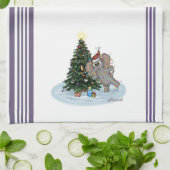 Metalfant Wilbur in Lightts Kitchen Towel Theedoek (Gevouwen)