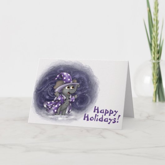 Metalfant Wilbur in Winter Holiday Card Kaart (Voorkant)