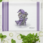 Metalfant Wilbur in Winter Kitchen Towel Theedoek (Gevouwen)