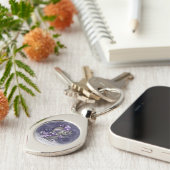 Metalfant Wilbur in Winter Metal Sleutelhanger (Zijkant)