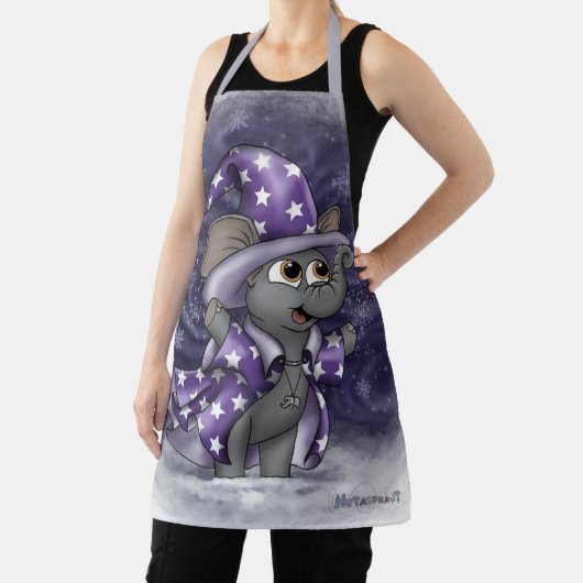 Metalfant Wilbur in Winter Over Print Apron Schort (Insitu)