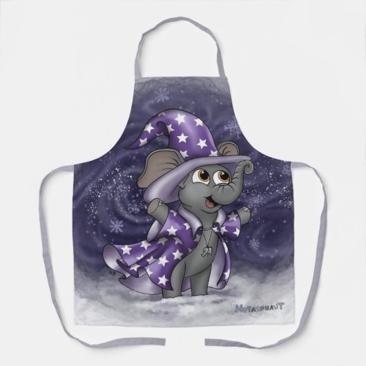Metalfant Wilbur in Winter Over Print Apron Schort (Voorkant)