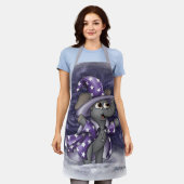 Metalfant Wilbur in Winter Over Print Apron Schort (Gedragen)