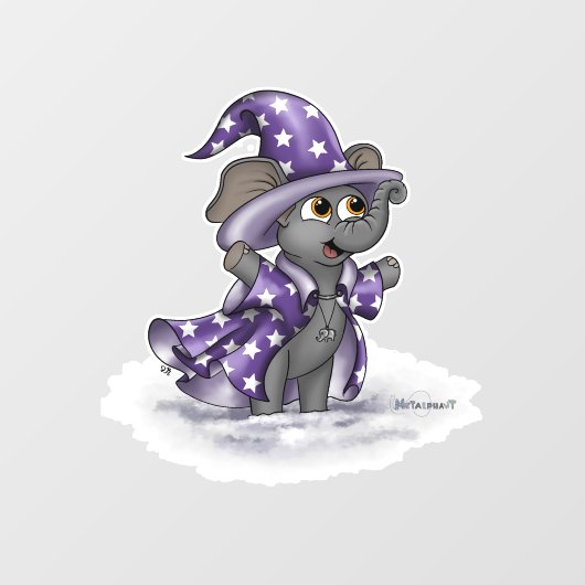 Metalfant Wilbur in Winter Window Cling Raamsticker (Vel)