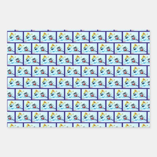 Metalfant Wilbur in winterpakpapierbladen Inpakpapier Vel (Voorkant 3)