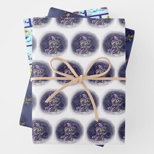 Metalfant Wilbur in winterpakpapierbladen Inpakpapier Vel (In situ)