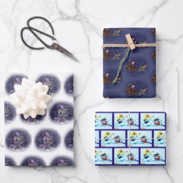 Metalfant Wilbur in winterpakpapierbladen Inpakpapier Vel