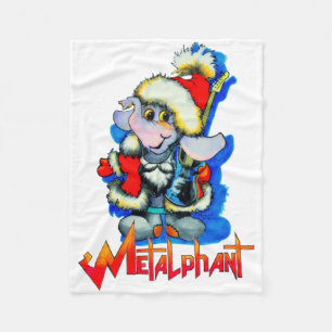 Metalfant Winter Holiday Fleece Blanket