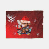 Metalfant Winter Holiday Fleece Blanket (rood) (Voorkant (Horizontaal))