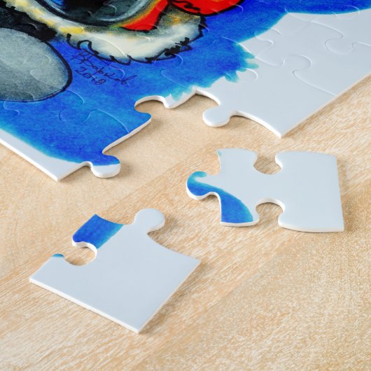 Metalfant Winter Holiday Puzzle - blauw Legpuzzel (Zijkant)