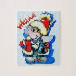 Metalfant Winter Holiday Puzzle - blauw Legpuzzel