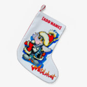 Metalfant Winter Holiday Stocking Kleine Kerstsok (Voorkant (Hangend))