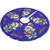 Metalfant Winter Holiday Tree Skirt - blauw Kerstboom Rok (Gekanteld)