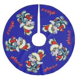 Metalfant Winter Holiday Tree Skirt - blauw Kerstboom Rok